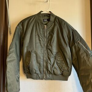 Zara Green Puffer Jacket